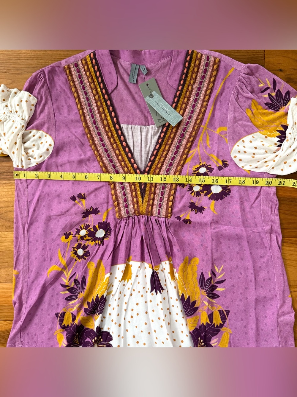 NWT Anthropologie Bl-nk London Women’s Stephanie Top Blouse Tunic Size L Petite - Picture 9 of 16
